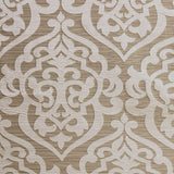 Ivory Damask Medallion Jacquard Shower Curtain, Tan