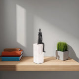 Proud Moment Sculpture on White Marble Base