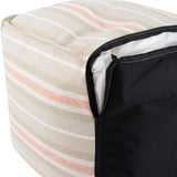 Tall Square Indoor/Outdoor Pouf Dune Terra