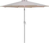 Fiji - Aluminum Patio Umbrella With Square Teak And White Base