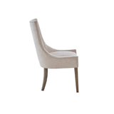 [Set of 2] All-Over Welting Dining Chair, Cream *
