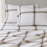 Cabin Cotton Flannel Sheet Set, Tan Plaid