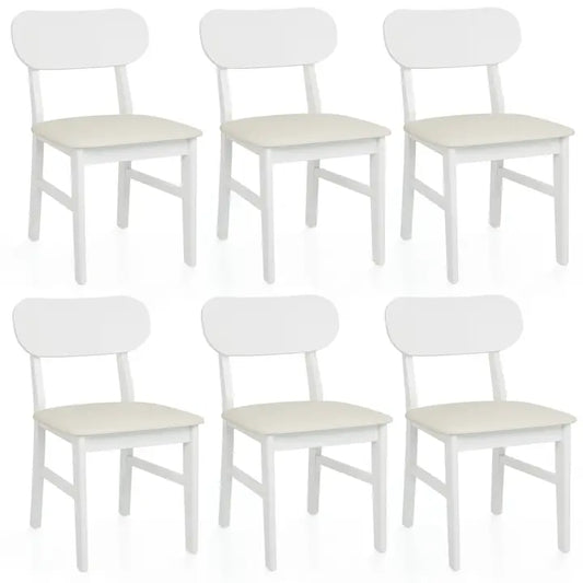 Wholesale Solid Rubberwood Dining Chair PU Leather Upholstery