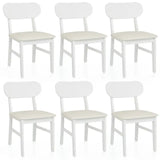Wholesale Solid Rubberwood Dining Chair PU Leather Upholstery