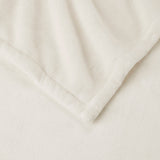 Heated Plush Electric Bedding Blanket, Ivory