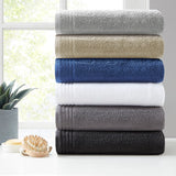 100% Cotton Quick Dry 12 Piece Bath Towel Set, Black