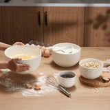 Kook Ceramic Nesting Bowls Set of 4, Ivory