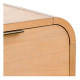 Wholesale Modern One Drawer Waterfall Nightstand, Natural