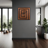 Helix Wooden Square Clock