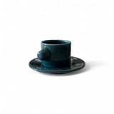 Moroccan Ceramic Espresso Cup & Saucer Set of 4