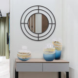 Bullseye Round Iron Mirror