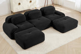 MIA 117'' 3-Seater Sofa with 2 Ottomans