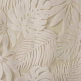 Botanical Burnout Palm Leaf Sheer Window Panel, Natural