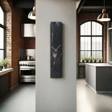 Mies Black Marble Monolith Clock