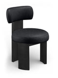 Atelier - Vegan Leather Upholstered Dining Chair (Set of 2) - Black Frame