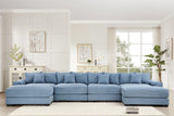 DESEO 170" 4-Seater Sofa with 2 Ottomans
