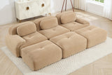 MIA 117'' 3-Seater Sofa with 3 Ottomans