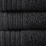 100% Cotton Quick Dry 12 Piece Bath Towel Set, Black
