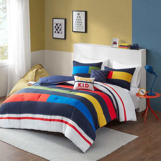 Cool Kid Color Block Comforter Set
