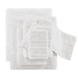 Antibacterial Spa-Like 8-Piece Bathroom Towel Set, White