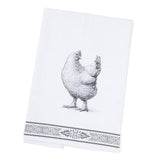Black & White Gertrude Chicken Tea Towel