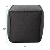 Square Pouf Barbet Charcoal