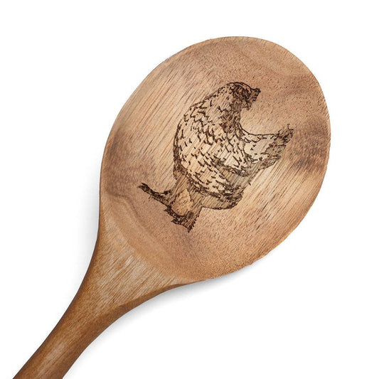 Blue Stallion Gertrude Chicken Acacia Spoon