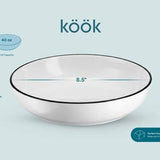 Kook Ceramic Pasta Bowls 40 oz, Set of 4
