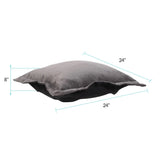 Puff Ottoman Cover & Cushion Pana Charcoal/Natural