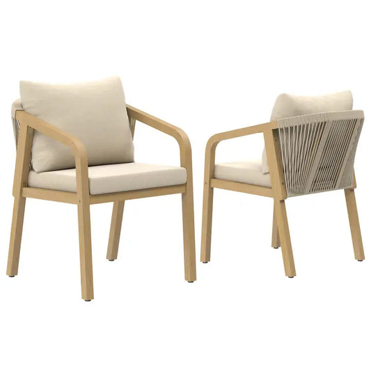 Acacia Wood Patio Dining Chairs