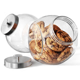 Kook 74 oz Glass Penny Jars with Lids, Set of 2