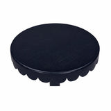 Scalloped Round Drink Table Navy Blue