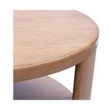 Curved Leg Post Round Storage Shelf Coffee Table *