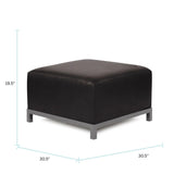 Axis Ottoman Avanti Black Titanium Frame