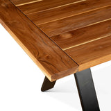 Artemis 80" Large Patio Dining Table in Natural Teak