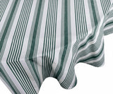 Green and White Round Tablecloth