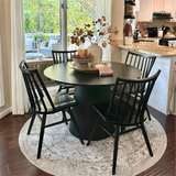Dwen 46" Modern Round Pedestal Dining Table