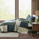 Oversized Cotton Quilt Set, Green
