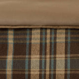 Plaid Cottage Taupe Comforter Set, Terra Brown