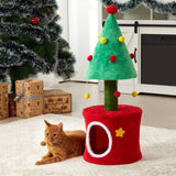 Christmas Cat Tree Tower For Indoor Cat with Scratching Post
