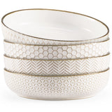 Kook Ceramic Pasta Bowls, 40 oz, Set of 4