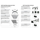 Scroll Puff Rocker Bella Chocolate Titanium Frame