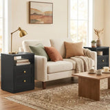 Wholesale Modern Black Nightstand with Door & Open Shelf