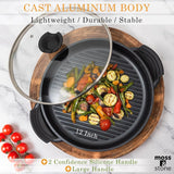 Moss & Stone 12-Inch Nonstick Indoor Grill Pan