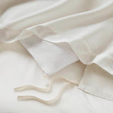 Meander Embroidery Border Oversized Comforter Set, White