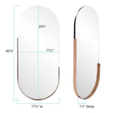Dante Stainless Steel Rose Gold Capsule Mirror