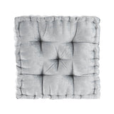Square Large Pillow Seating Floor Cushion, Grey