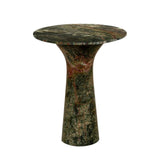 Breton 18" Side Table in Green Bidasar Marble