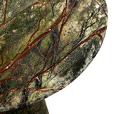 Breton 18" Side Table in Green Bidasar Marble