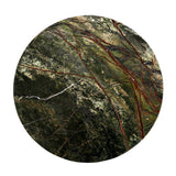 Breton 18" Side Table in Green Bidasar Marble
